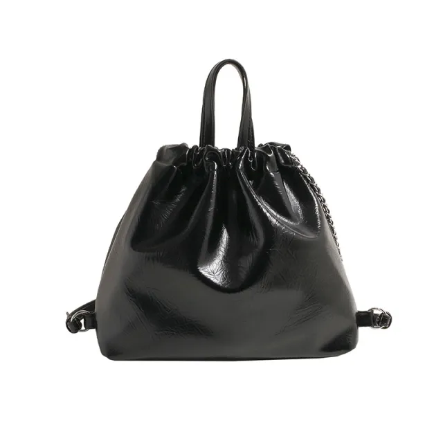 Versatile Handbag Large Capacity Fashionable Retro Shoulder Bag Black - Shop at LoveMi