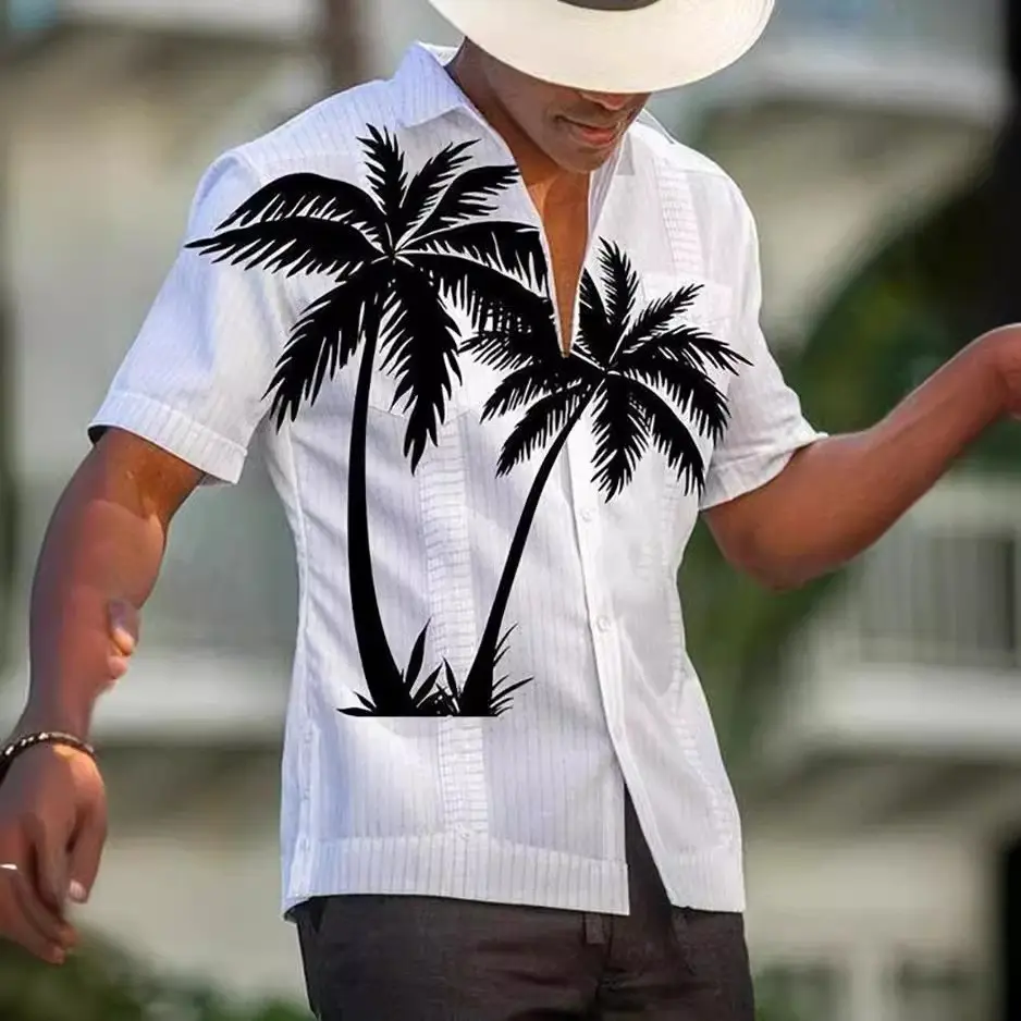 3D Summer Casual Printed Hawaiian Shirt Men Vacation Seaside