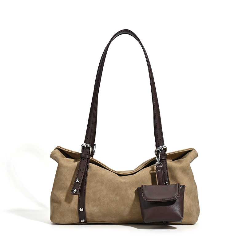 Retro Suede Pillow Bag For Women Large Capacity Perfect For Fall And Winter