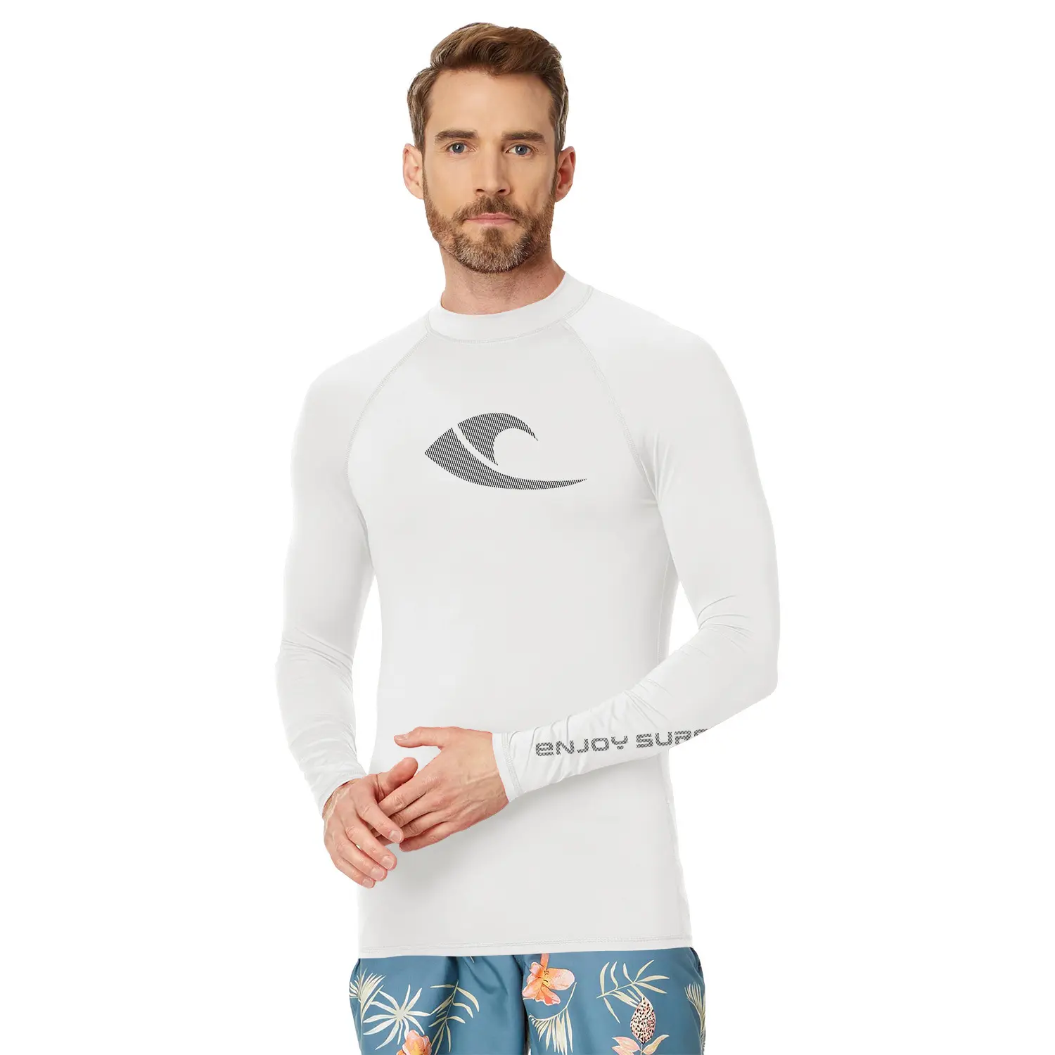Summer Swimsuit Long Sleeve T-shirt Men's Quick-drying