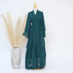 Dubai Middle East Turkey Dubai Exquisite Elegant Cardigan Robe - Dark Green - View 1
