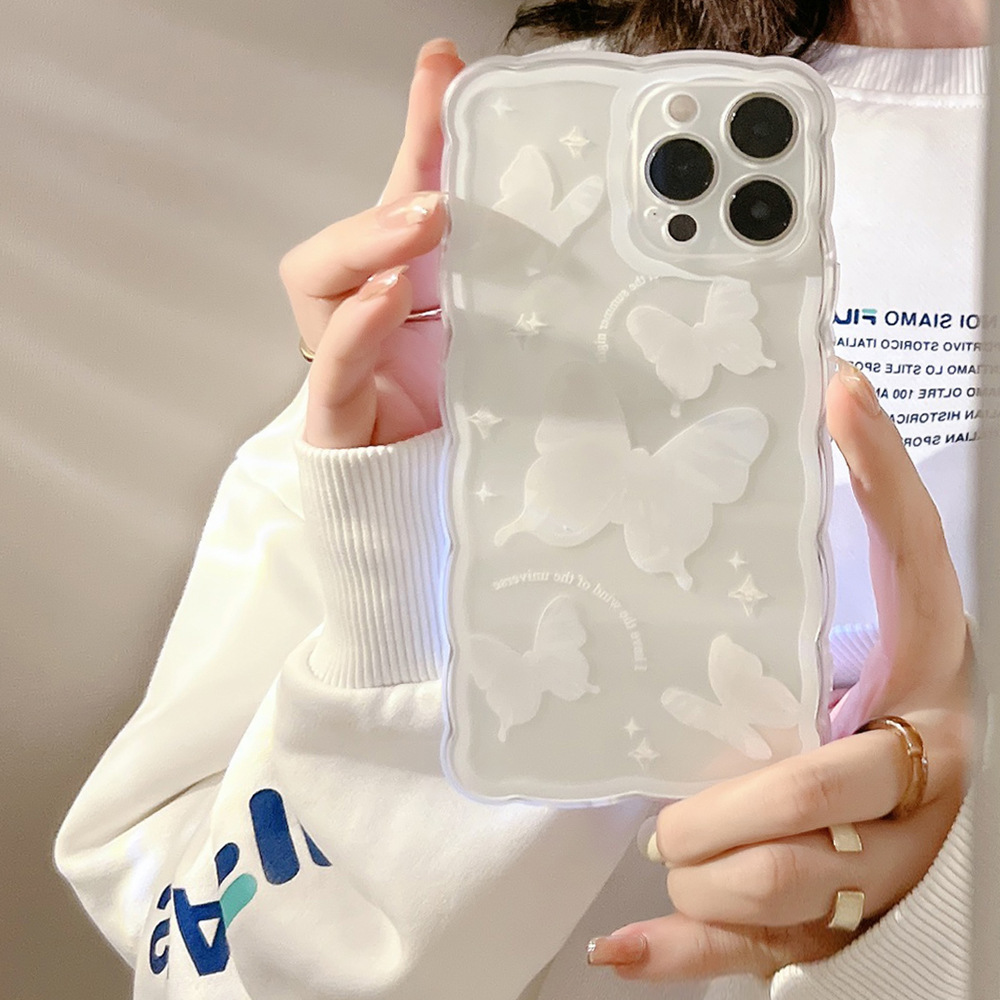 Simple Butterfly Modern Transparent Women’s Phone Case
