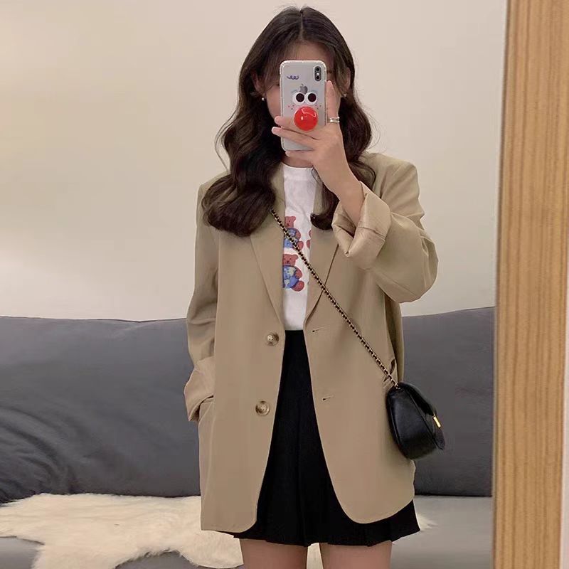High-End Korean-Style British-Style Khaki Suit Jacket 19 2d1038c0 9335 4204 92dd d0bebe640c72