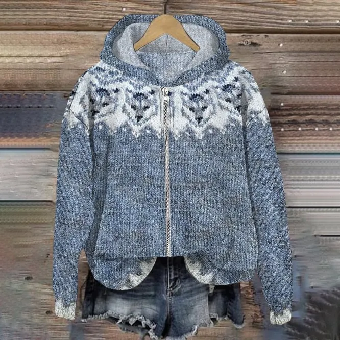 Zipper Hooded Sweatshirt Digital Printing - Tzphd2621-6Xl