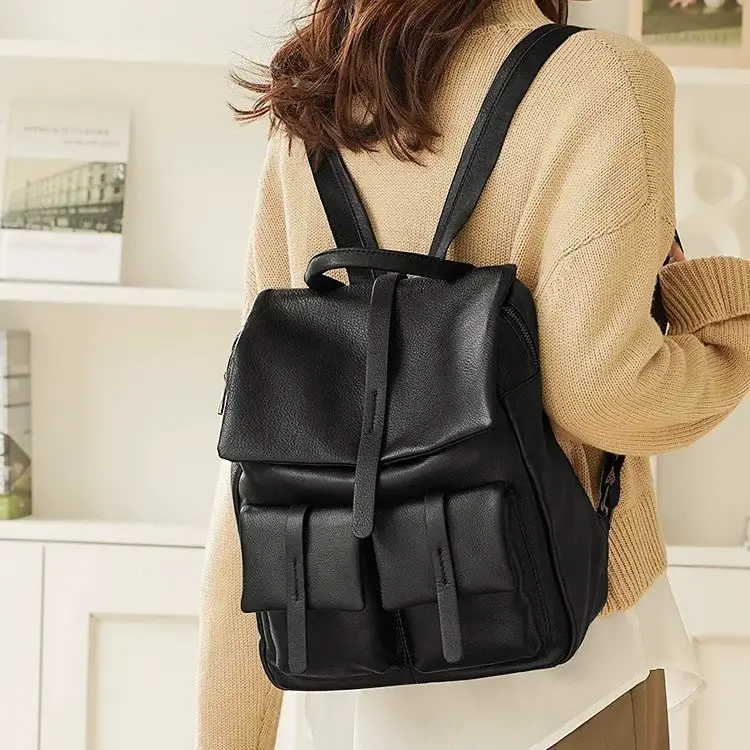 Solid Color Large Capacity Backpack