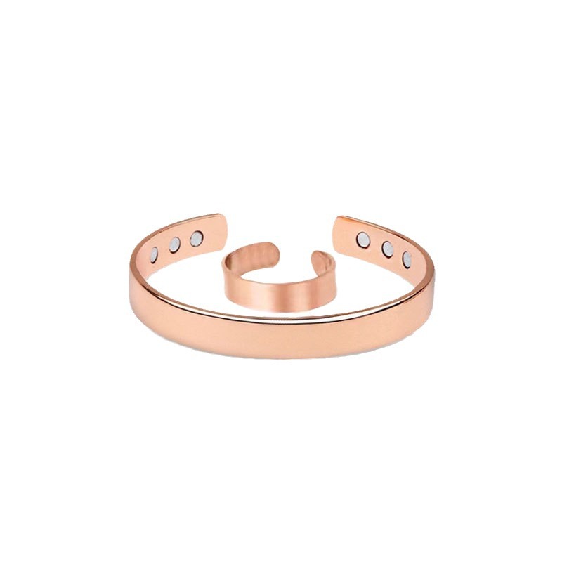 Fashion Storage Smooth Opening Adjustable Couple Ring Bracelet
