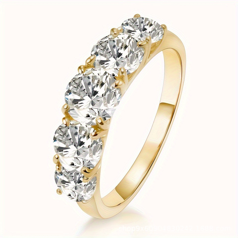 S925-stamped Lab-grown Moissanitezirconia Womens Eco-friendly Silver Ring