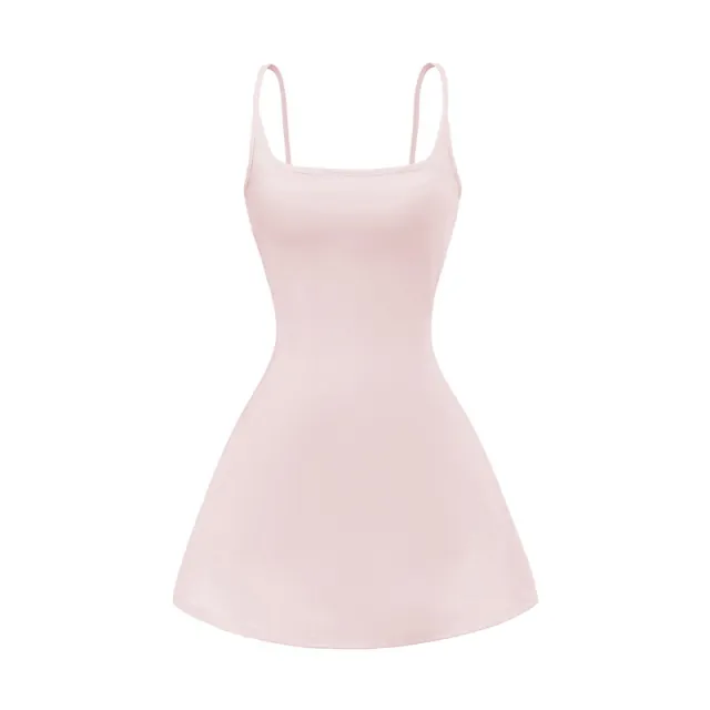 Pure Desire Style Sexy Spaghetti Straps Slimming Dress Pink - Shop at LoveMi