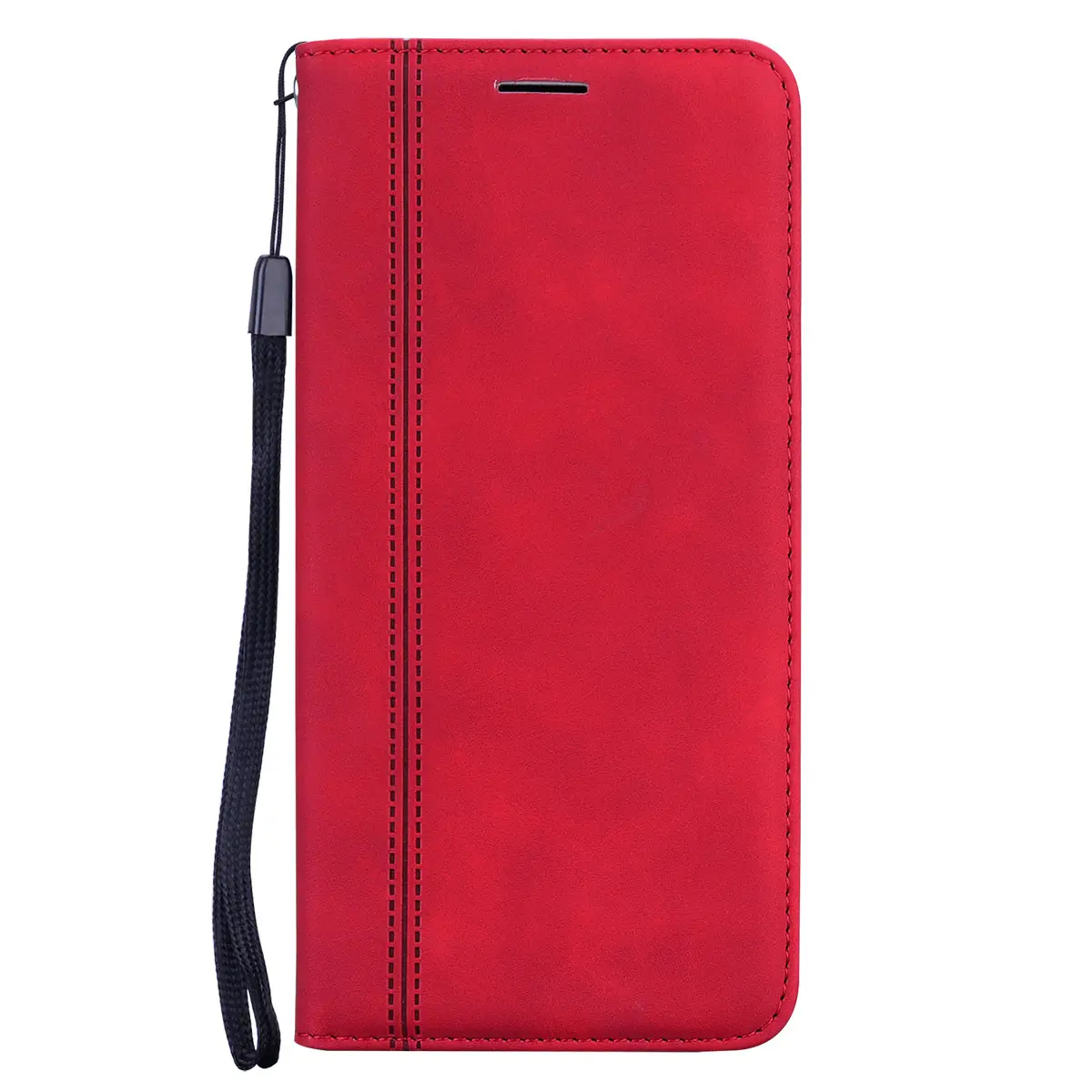 Business Mobile Phone Leather Case Suction Frosted Card Flip