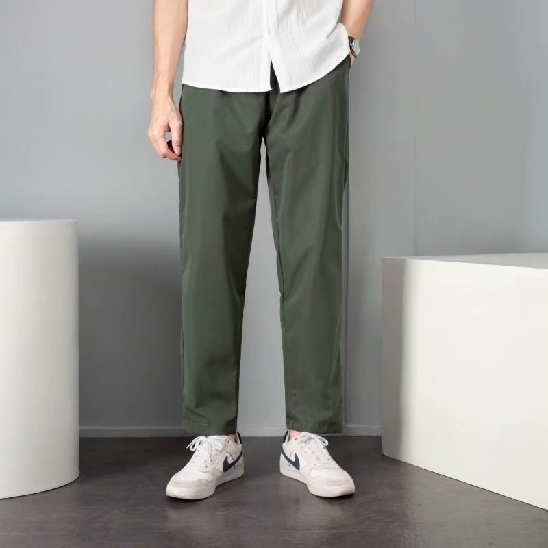 SpringAutumn All Match Stretchy Loose Cropped Suit Pants