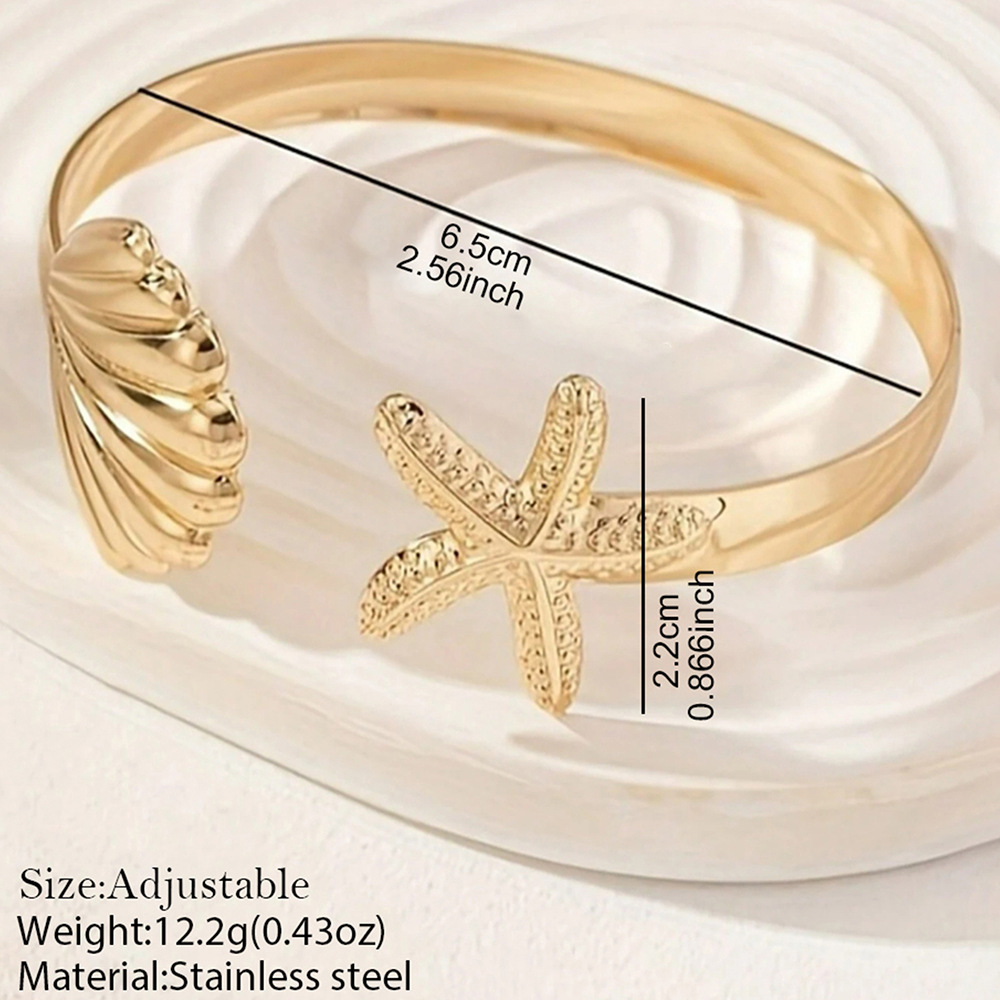 Elegant Personalized Stainless Steel Bracelet In A Beach-resort Style