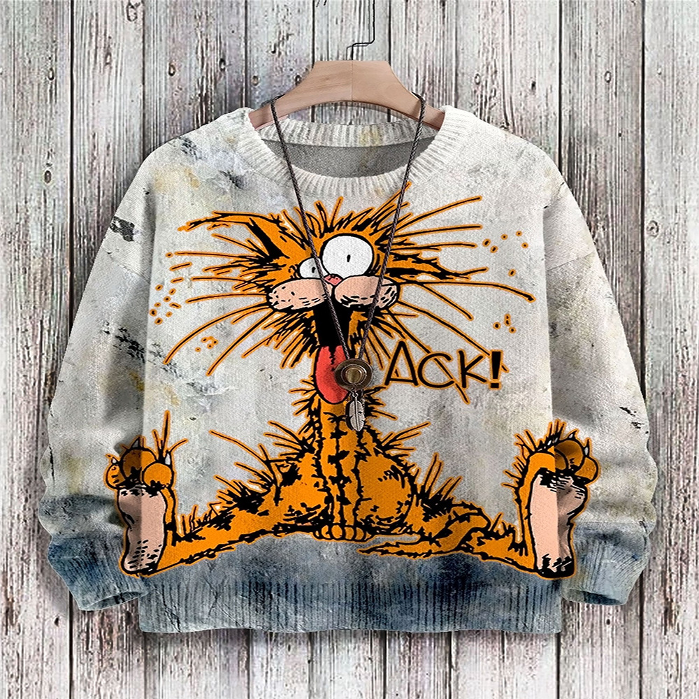 Christmas Popular 3D Digital Printing Loose Pullover Thickened Spring Sweater Llwdz04 Xs - Shop at LoveMi