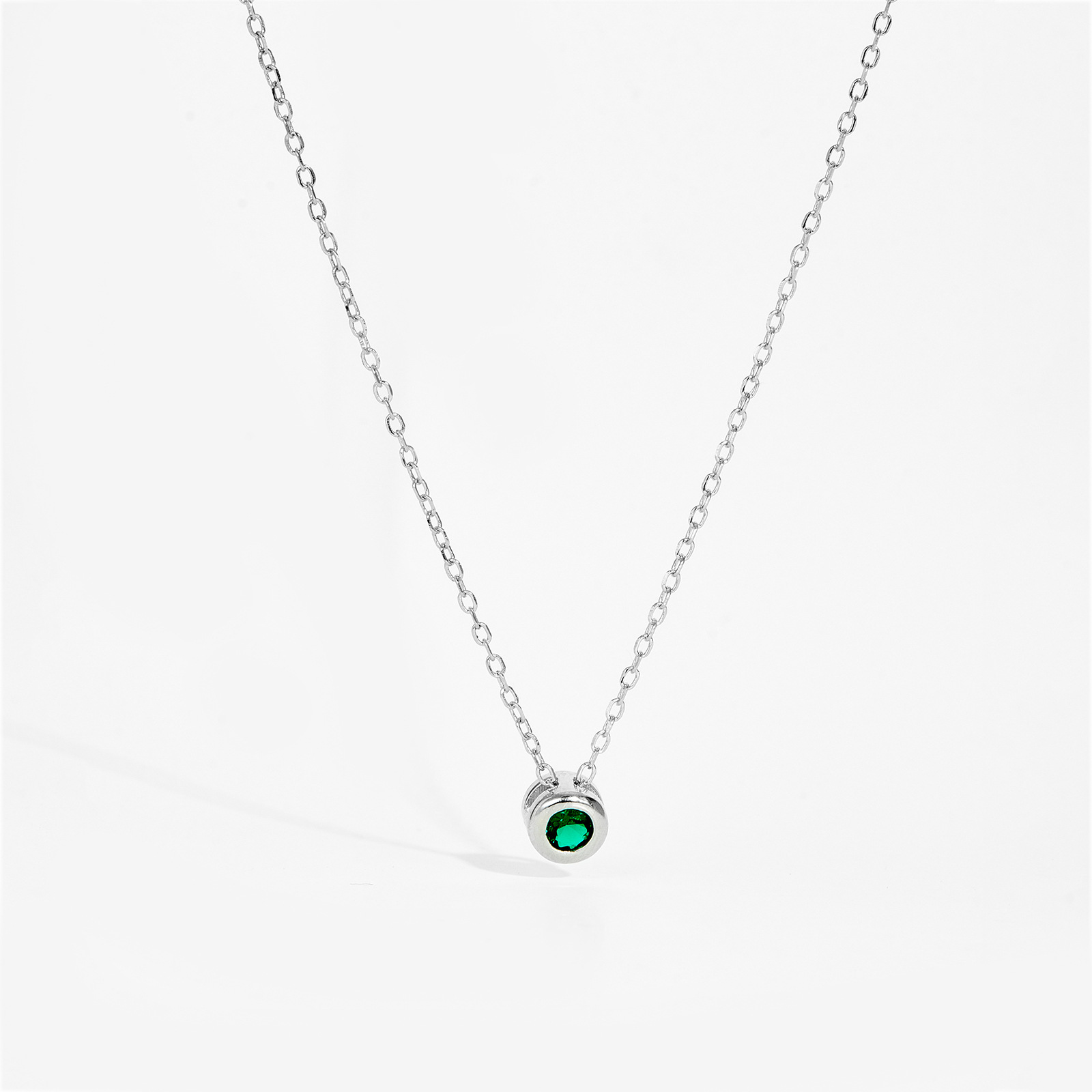 Simple All-match Sterling Silver Pebble Necklace