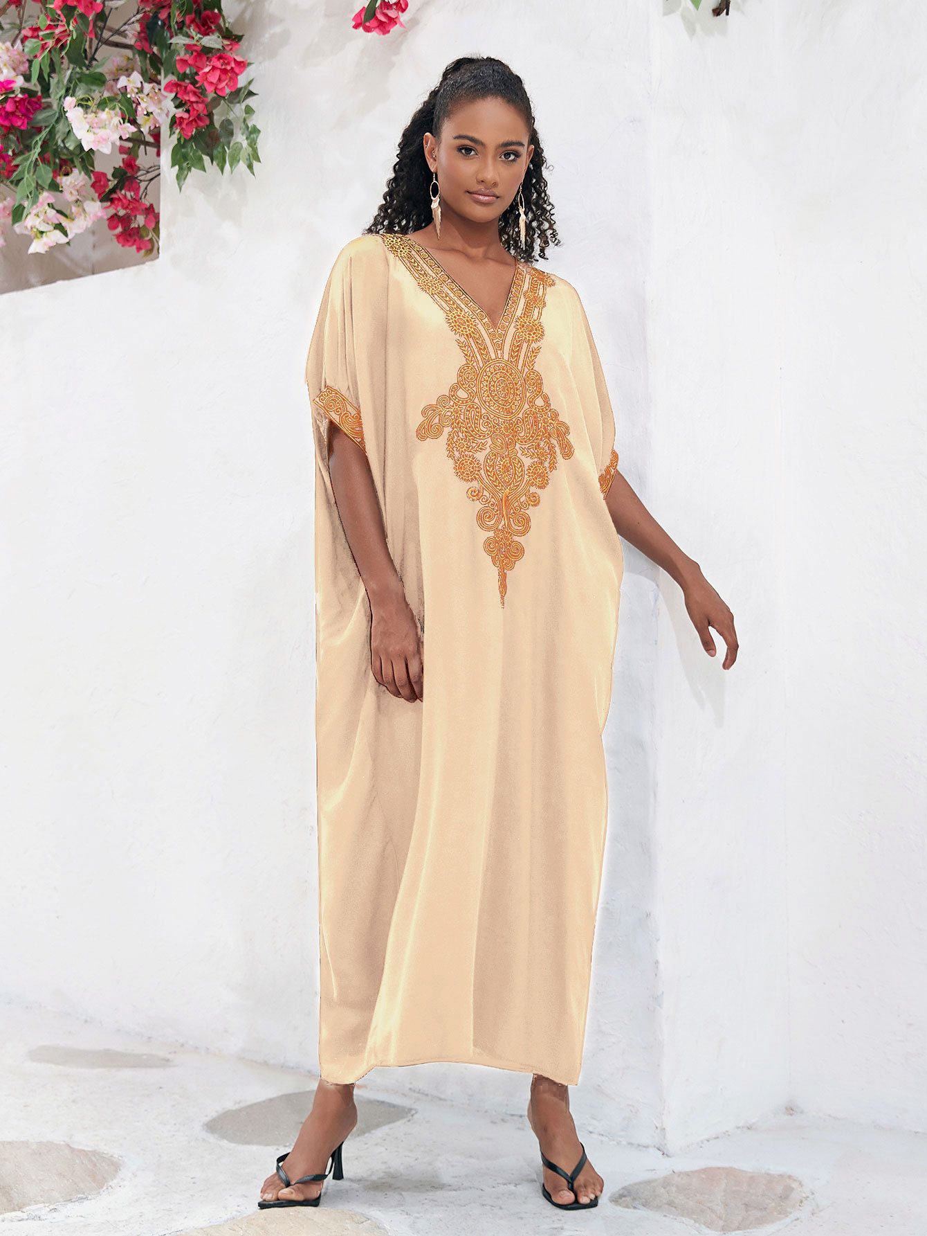 Robe Embroidery Vacation Sun Protection Shirt Bikini