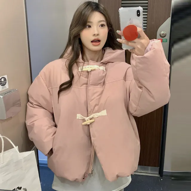 Loose Student Thickened Cotton padded Jacket Pink - Shop at LoveMi