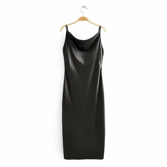 High waisted Slimming Short sleeved Sexy Design Mid length Strappy Dress Black - Shop at LoveMi