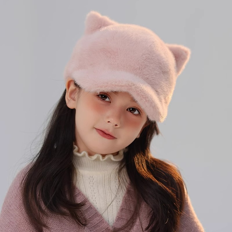 Children's Hat Thickened Warm Plush Baseball Cap - Picture 14 of 17