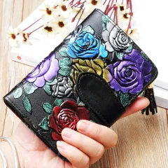 Fashion Women's Leather Wallet Short - Rose - View 1