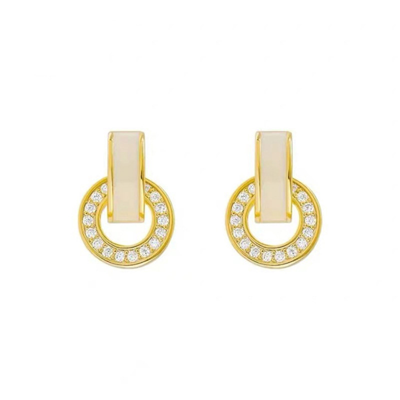 Copper-plated Real Gold Hoop Earrings With A Cool, Minimalist Vibe S925 Silver Needle Drop Earrings