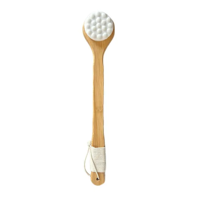Bamboo Long Handle Bath Brush Wash Cloth Bath Mud Removal Bath Brush Cleaning Cat'S Paw Brush Opp Pullover - Shop at LoveMi