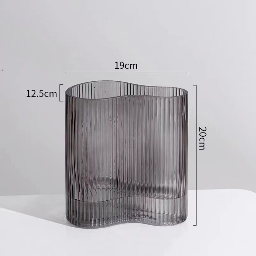 Striped Glass Decorative Vase, picture 6 of 11