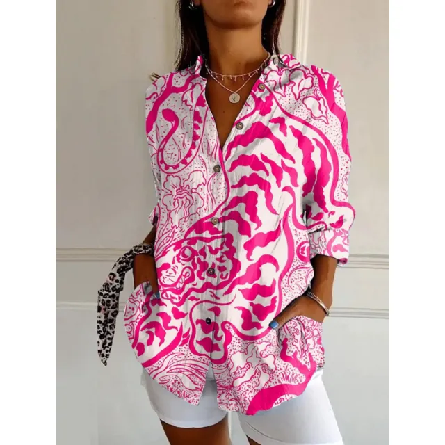 European And American Style Fashion Drop shoulder Sleeve Women's Long sleeved Blouse Ypm105930 - Shop at LoveMi