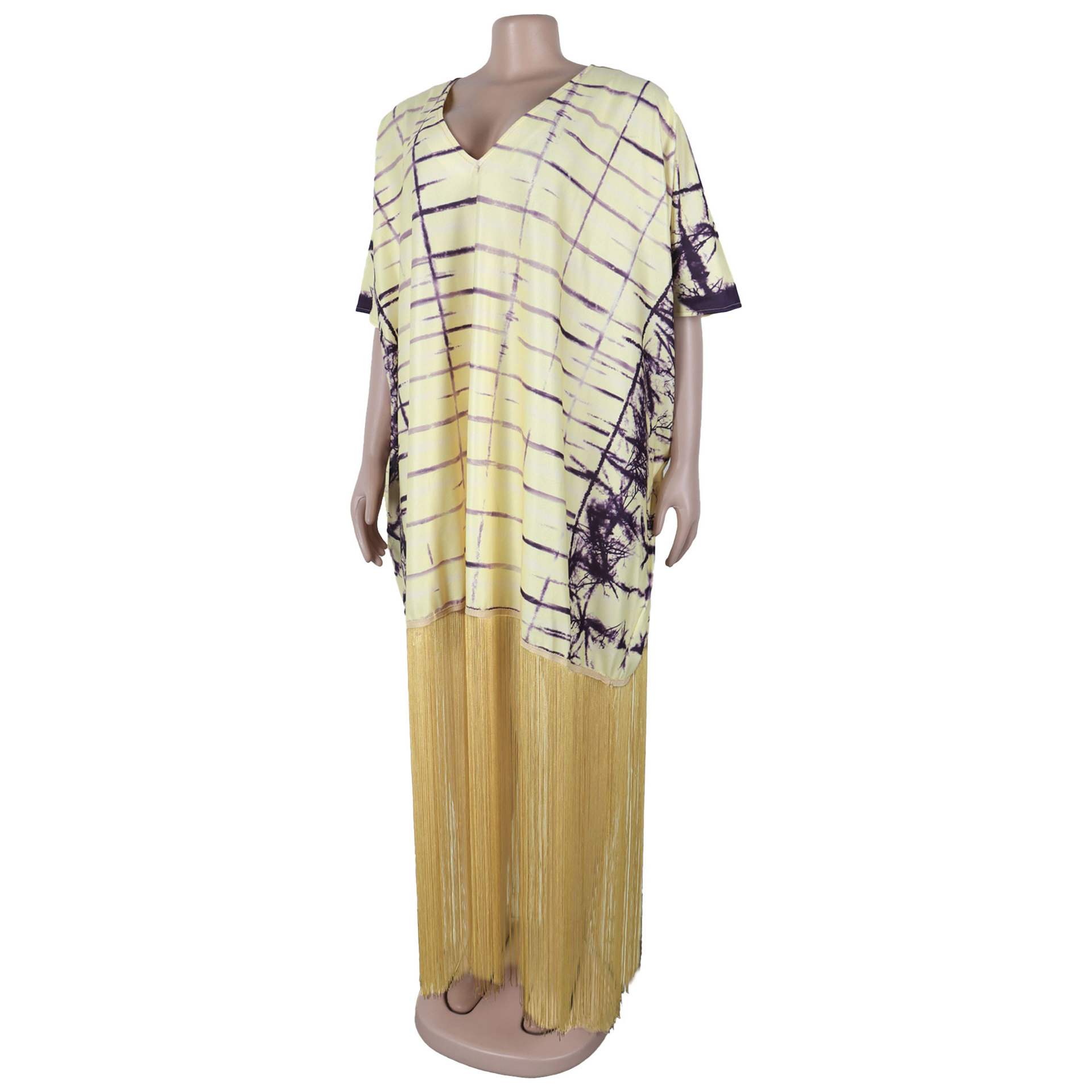 Title 8, European And American Loose Casual Tassel Dress