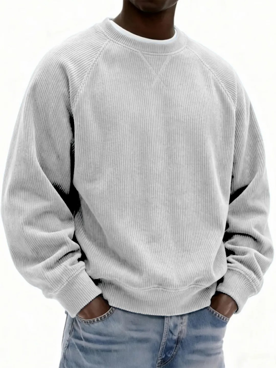 Mens Fashionable Simple And Relaxed Fit Sweatshirt