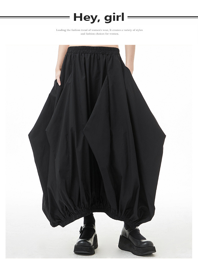 Women's Spring And Autumn Plus Size Loose Pleated Skirt