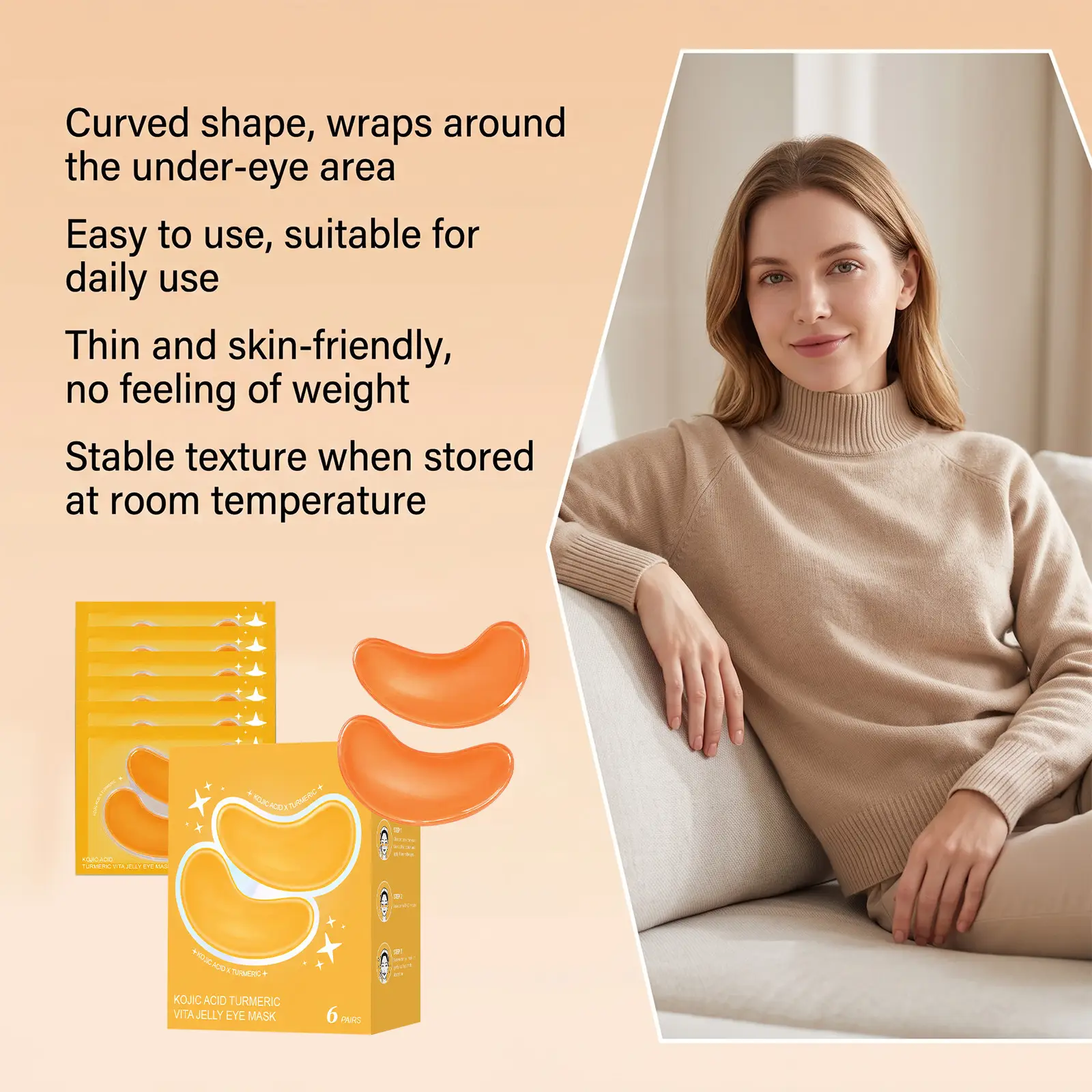 Turmeric Vitamin Eye MaskRefreshing And Non-Sticky