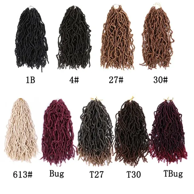 Earthworm Crochet Chemical Fiber Wig NuLocs Braiding Hair Dreadlocks 1B - Shop at LoveMi