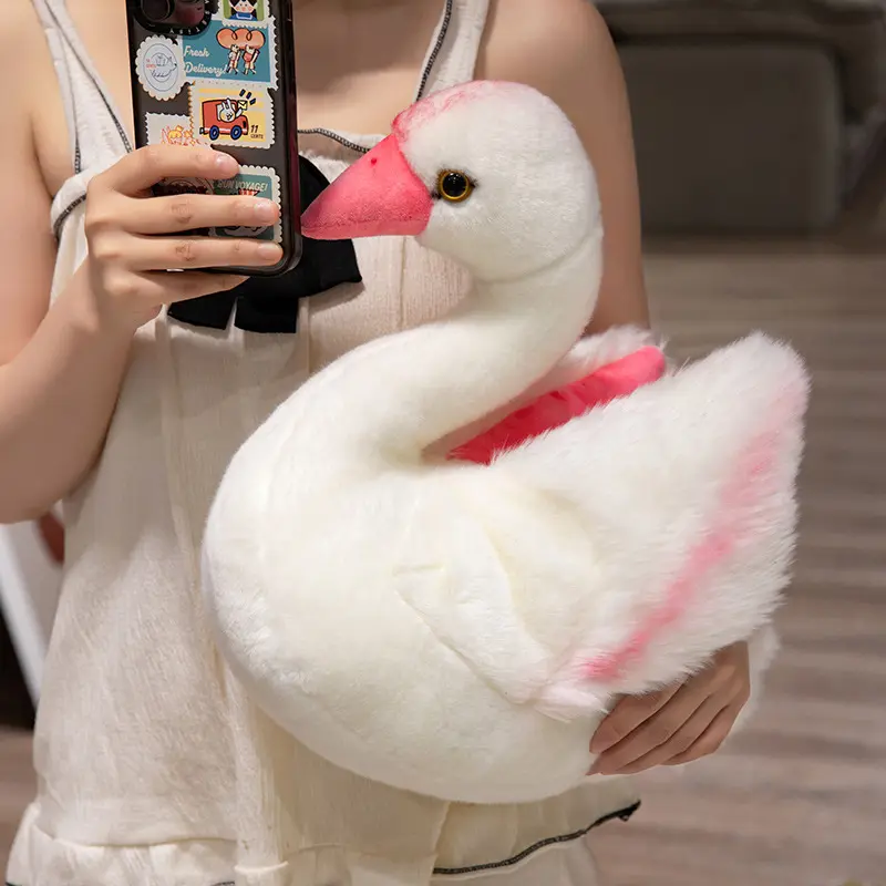 Swan Plush Doll Stuffed Toy Throw Pillow
