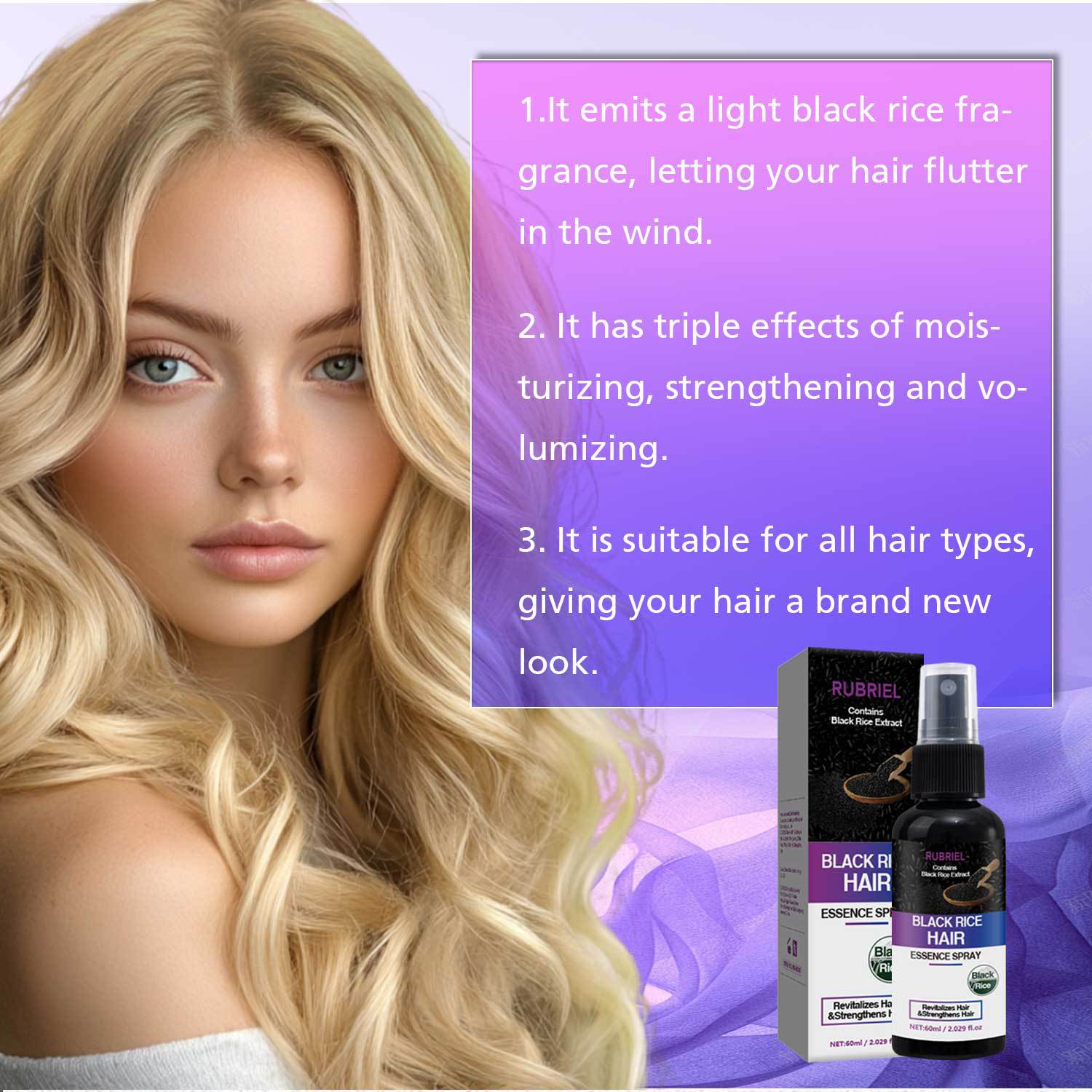 Title 8, Black Rice Hair Spray 60ml