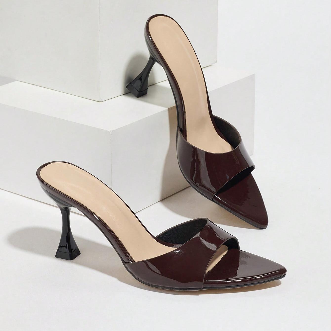 High-Heeled Pointed Sandals
