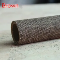 Self-adhesive Back Adhesive Linen Background Book Album Gift Box Packaging Wall Cloth Binding Counter Cloth Not Dry - Brown - View 1