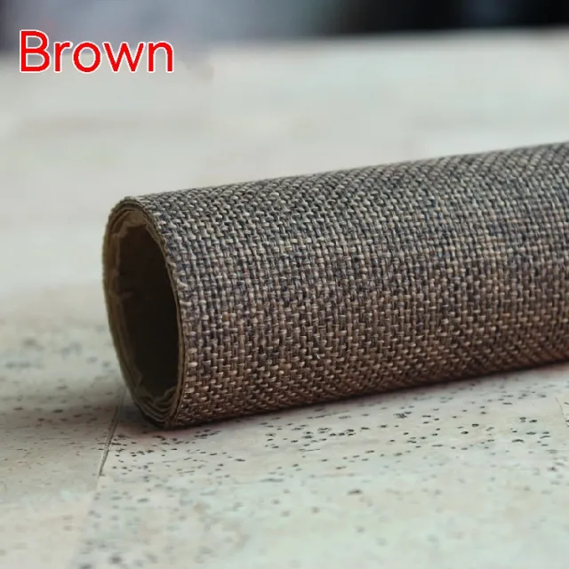 Self adhesive Back Adhesive Linen Background Book Album Gift Box Packaging Wall Cloth Binding Counter Cloth Not Dry Brown - Shop at LoveMi
