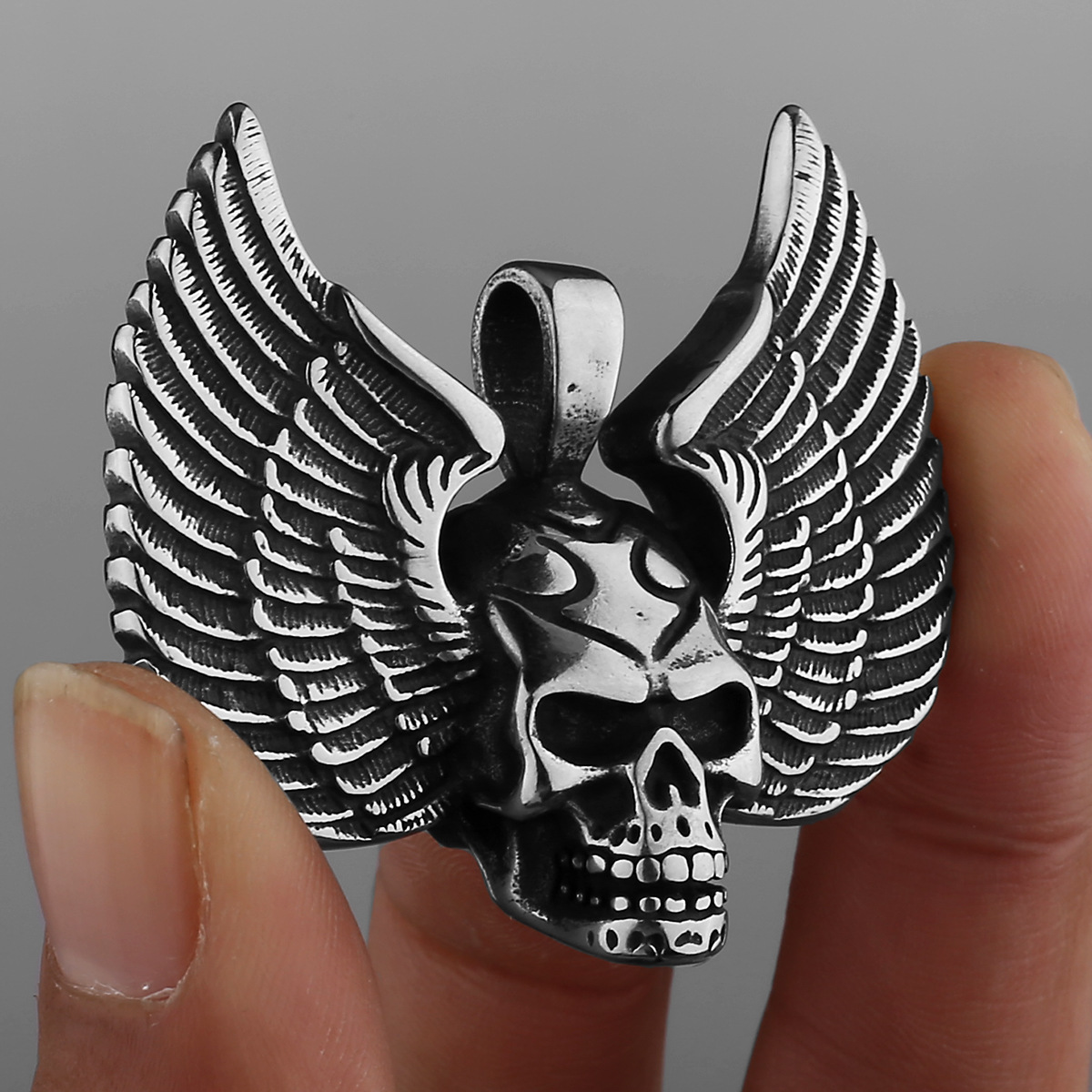 Skull Titanium Steel Pendant Stainless Steel Necklace Ornament