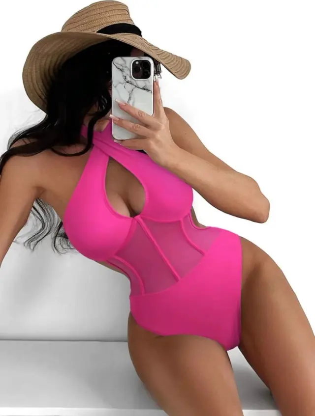 Lady Sexy One piece Spun Yarn Swimsuit Bikini Rose - Shop at LoveMi