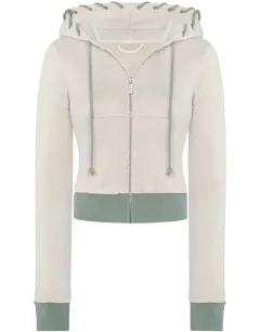 Letters Mid-length Exposed Navel Coat Top Fashion High Waist Street Style Fashion Harajuku Long - White - View 1
