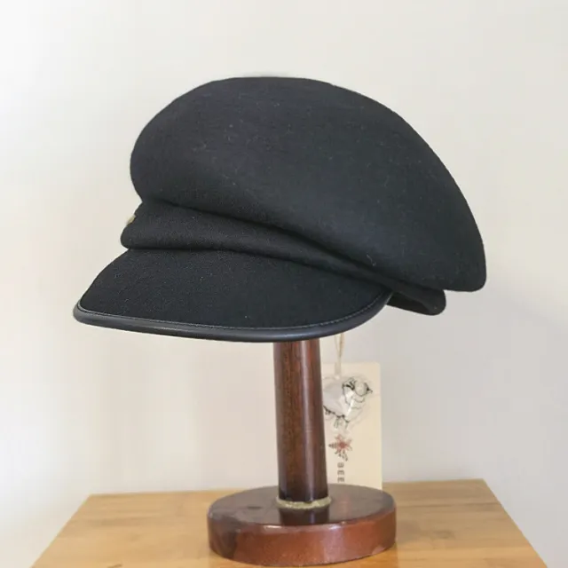 Retro Casual Oblique Top Edge Cap Black - Shop at LoveMi