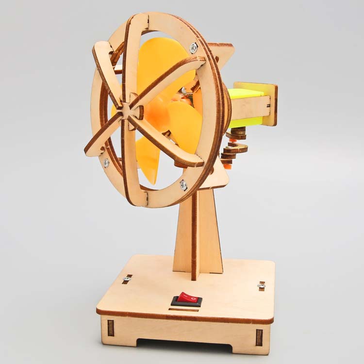 Small DIY Electric Shaking-Head Fan Handmade Educational Tool For Elementary School Students