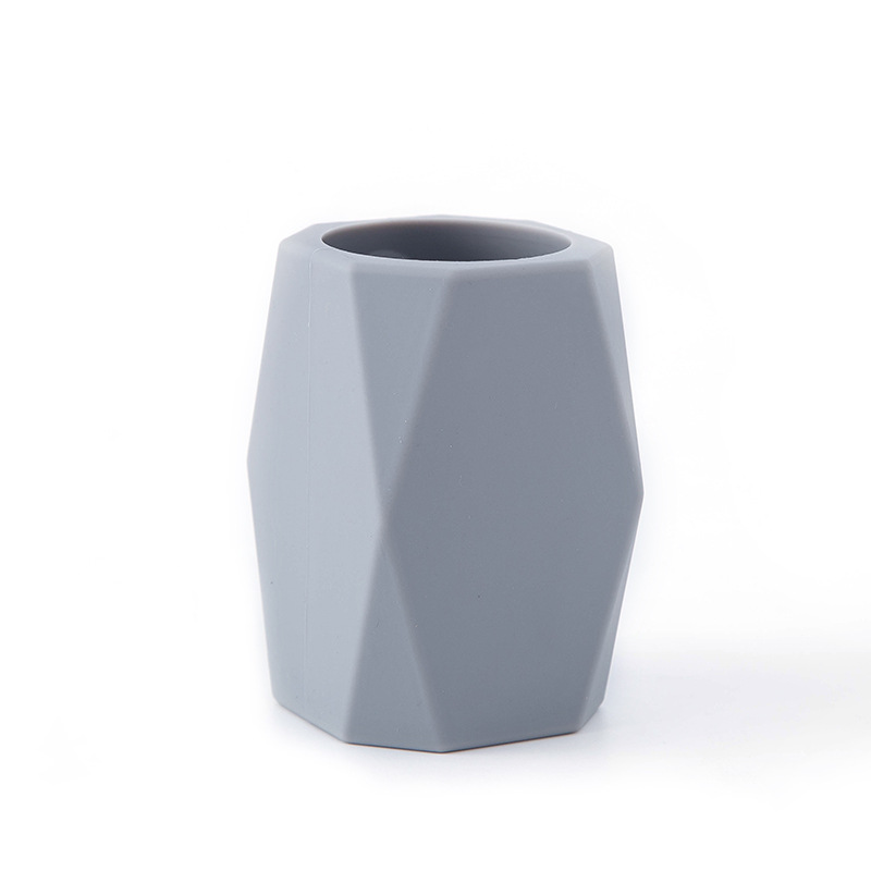 Geometric Pen Holder Gray