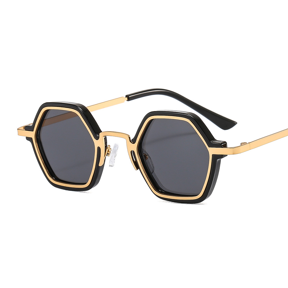 Punk Hip Hop New Sunglasses Personalized Small Frame Multi-Edge - Image 10