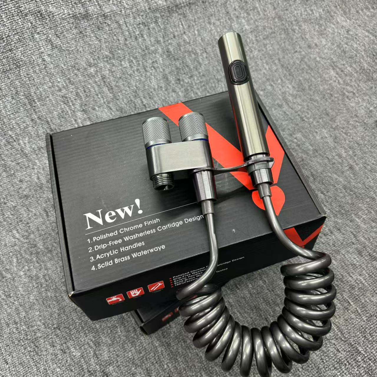 304 Stainless Steel Closestool Companion Booster Flushing Spray Gun Suit