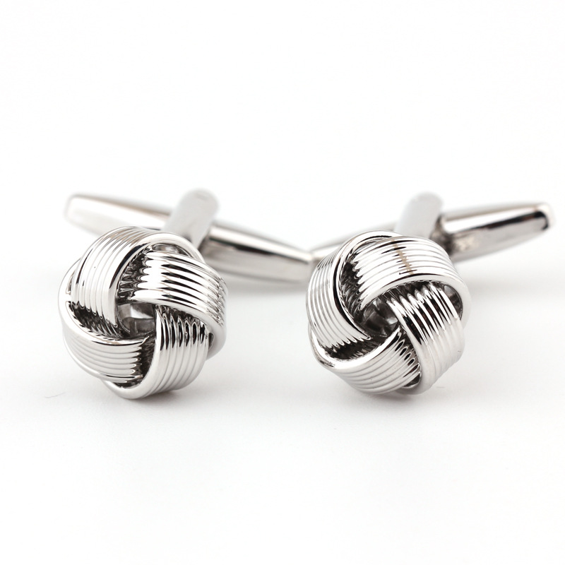 Men's Metal Twist Style French Shirt Button