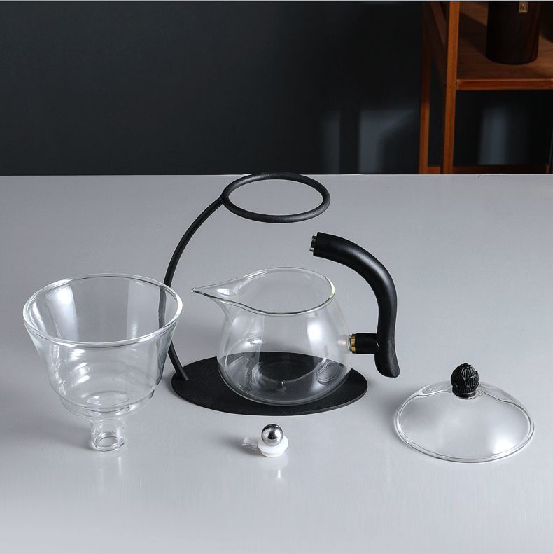 Title 3, Glass Automatic Tea Set Household Anti-scald Ma...