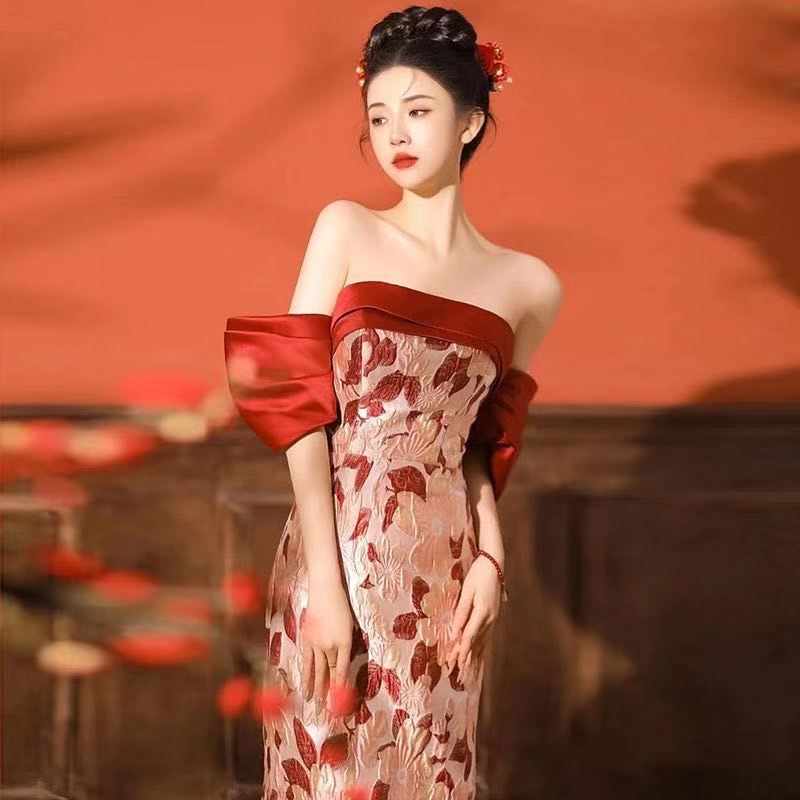 Tube Top Toast Dress Bridal Wedding Dress