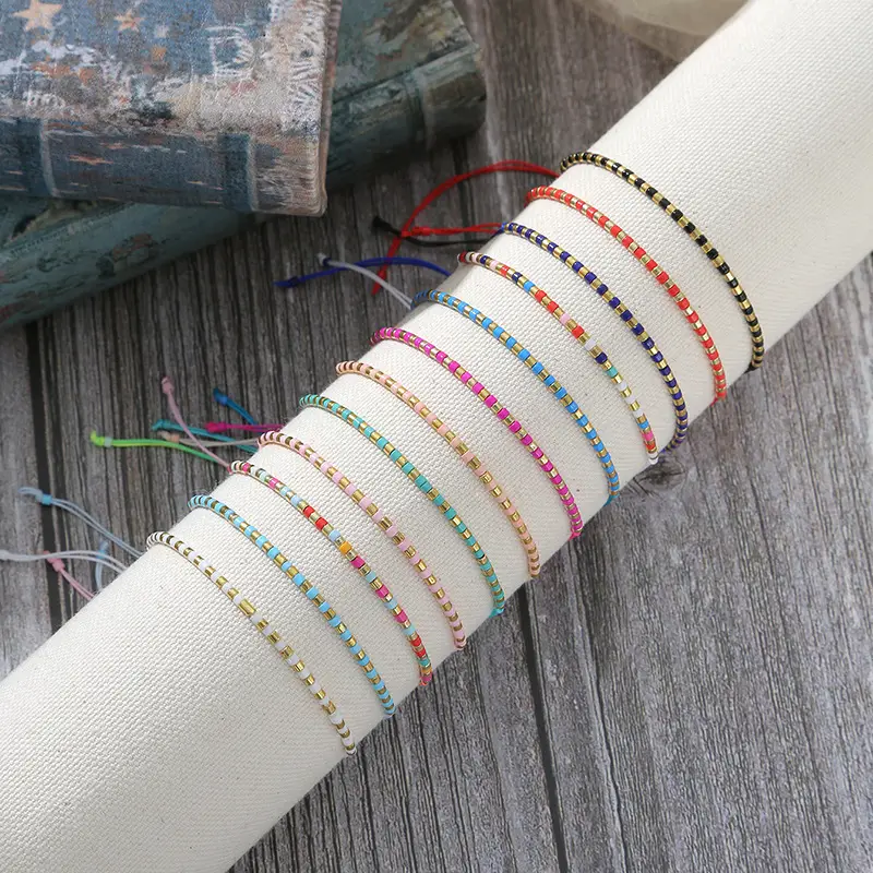 Handwoven Rice Bead 12 Strand Bracelet Set