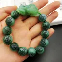 Green Resin Pi Xiu Bracelet