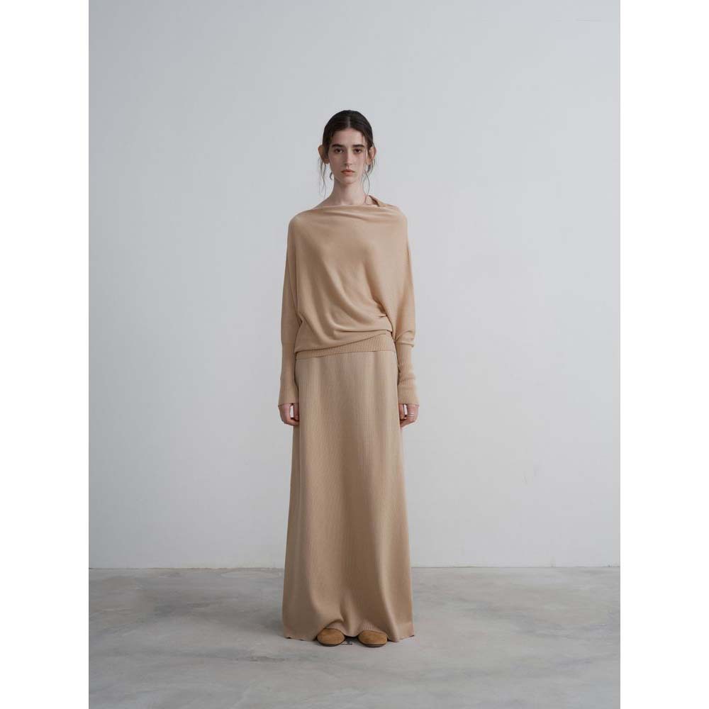 Batwing Sleeve Tencel Pullover Sweaters